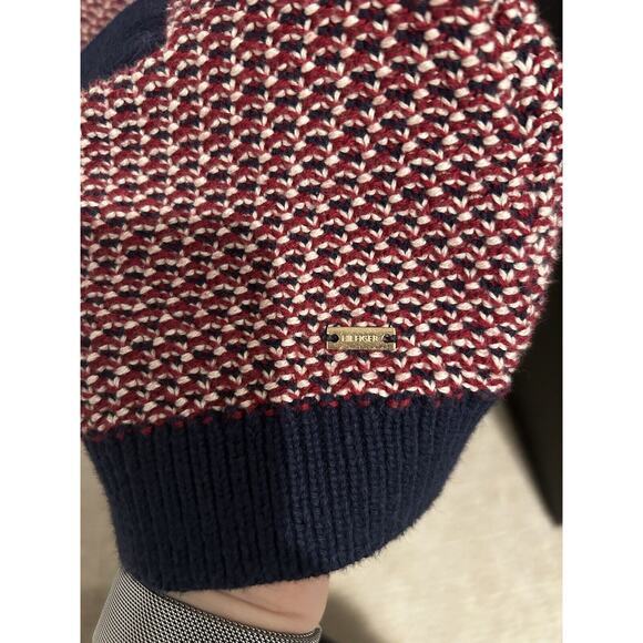 Tommy Hilfiger Classic Cardigan Medium Red White Blue USA‎ Nautical Preppy Cozy - Picture 3 of 5